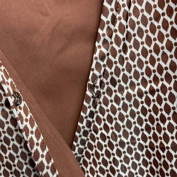 Abercrombie & Fitch Pleated Front Wrap Curve Front Long Sleeve Dress Sz Large P - Picture 15 of 17